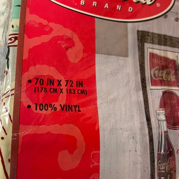 Coca Cola Vinyl Shower Curtain New Official Coke - Picture 7 of 8